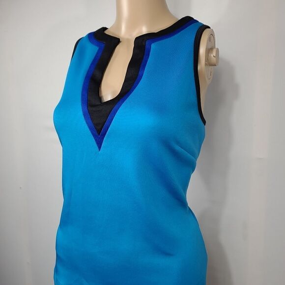 Bisou Michele Bohbot  Blue and Black Tank Top - Picture 7 of 8